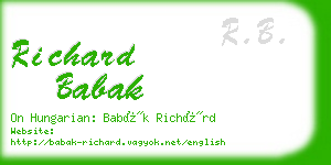 richard babak business card